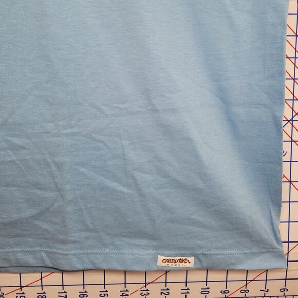 Vintage 90s Crazy Shirts Blue Fishing Tee Happy Hookers Charter Single Stitch - Picture 8 of 14